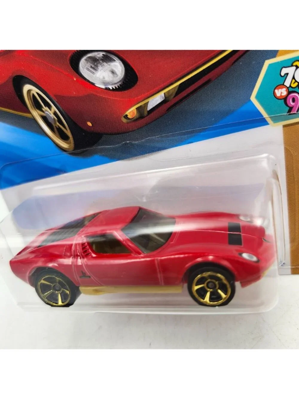Hot Wheels 71 Lamborghini Miura SV Red HW 70s Vs 90s 6/10 78/250